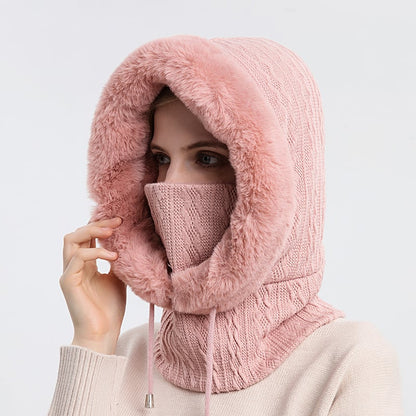 Elena – Knit Hooded Winter Balaclava for Women