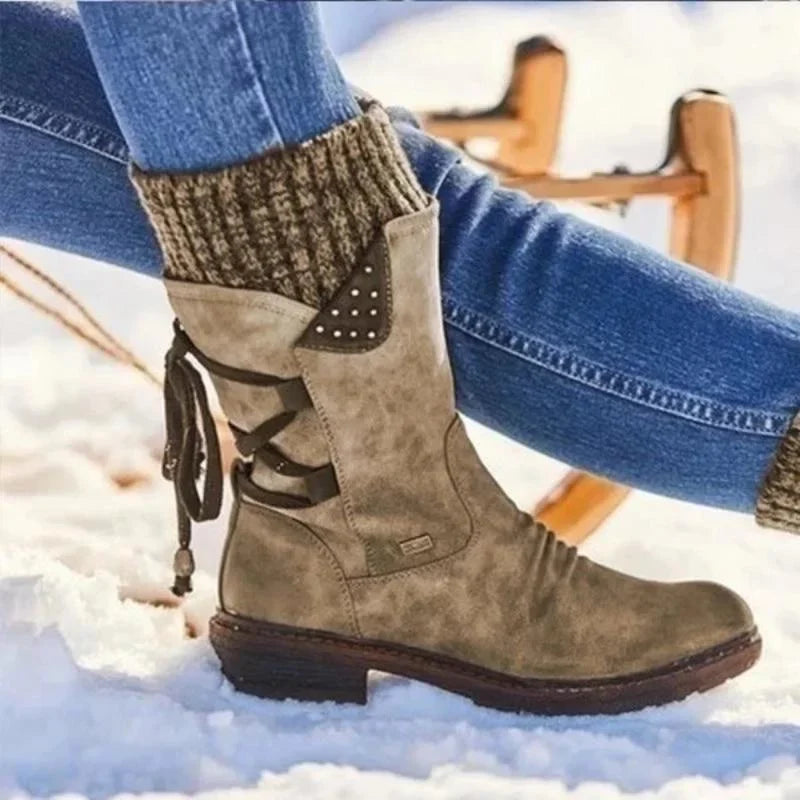 Nora – Cozy Buckle Ankle Boots for Women