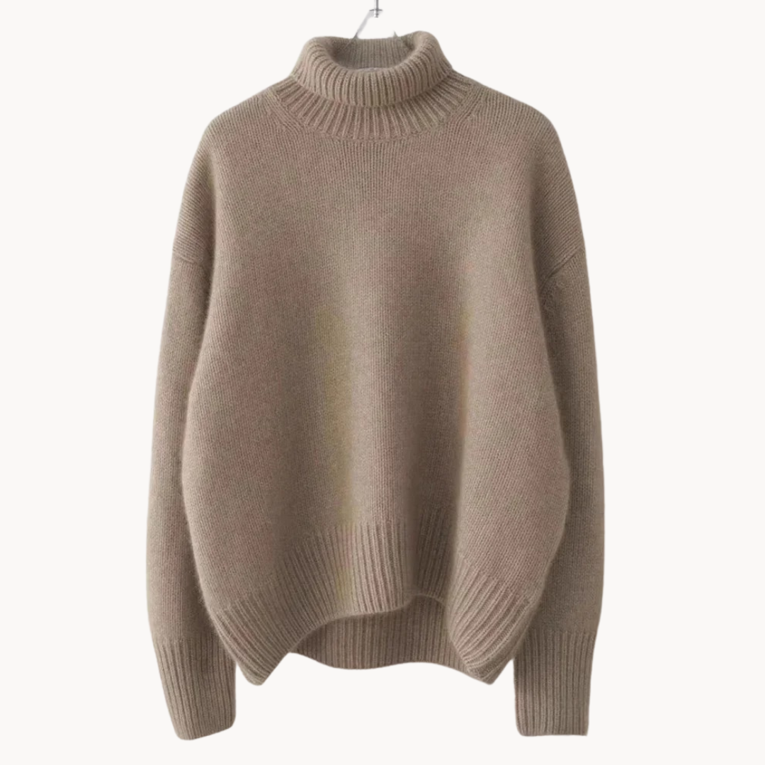 Amelia – Cozy High-Neck Knit Jumper for Women