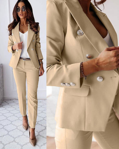 Alina – Tailored Double-Breasted Suit Set for Women
