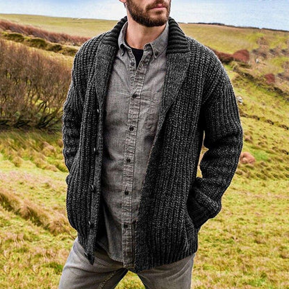 James – Textured Knit Cardigan for Men