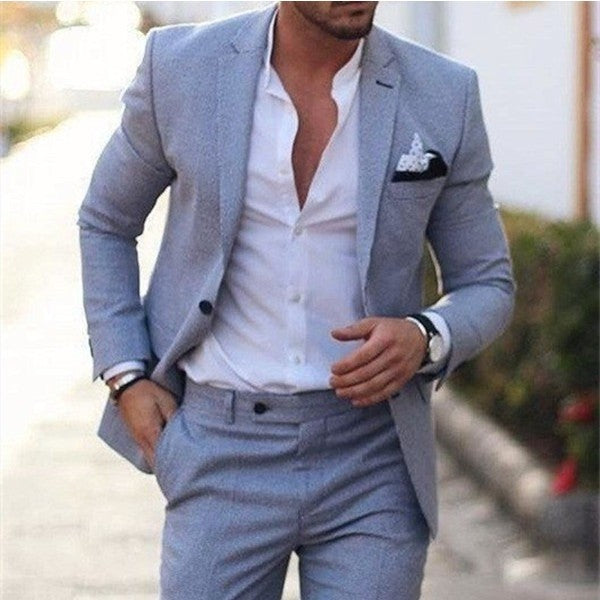 Leon – Garnitur slim fit z marynarką i spodniami