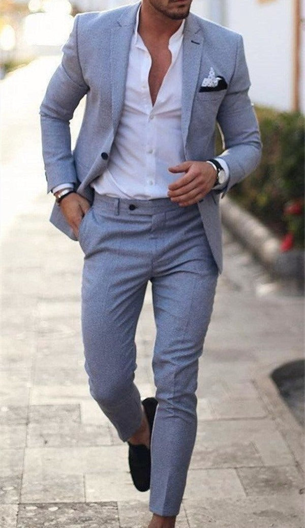 Leon – Garnitur slim fit z marynarką i spodniami