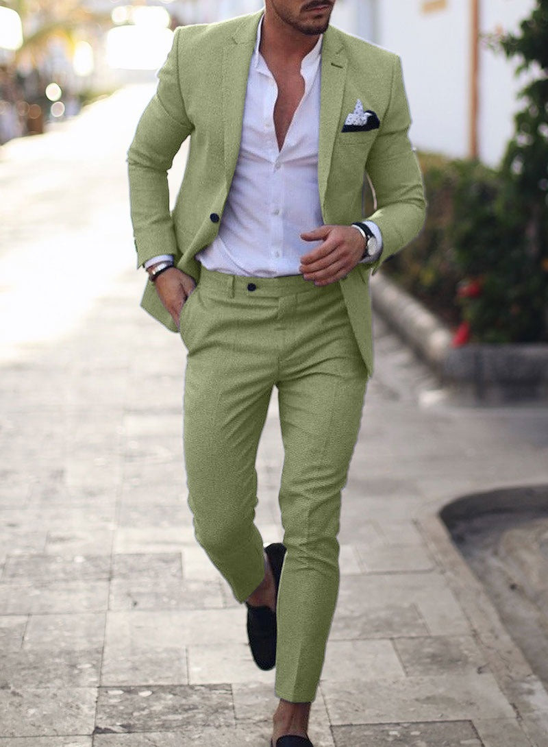 Leon – Garnitur slim fit z marynarką i spodniami