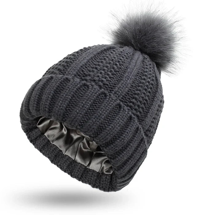 Chloe – Knit Pom-Pom Winter Beanie for Women