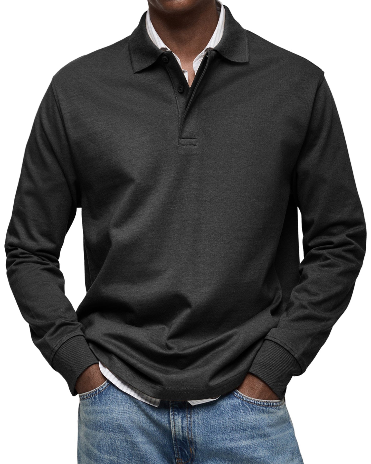 Ethan – Casual Long Sleeve Polo Sweatshirt for Men