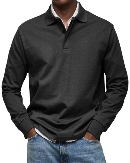 Ethan – Casual Long Sleeve Polo Sweatshirt for Men