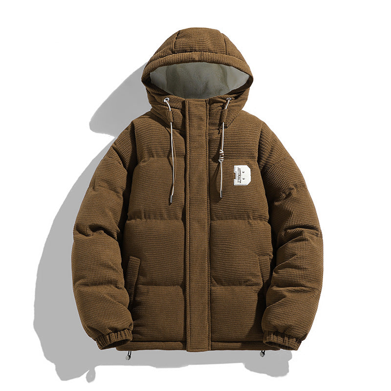 Daniel – Zimowa Pikowana Kurtka Męska z Futerkiem i Kapturem