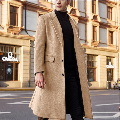 Mateusz – Elegancki Męski Płaszcz Wełniany