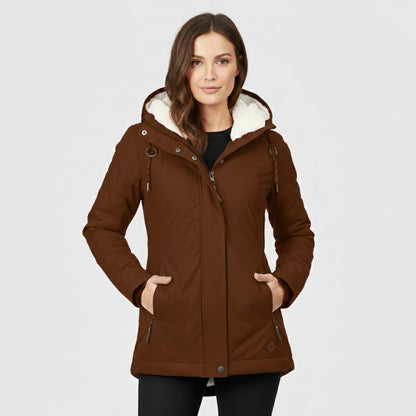 Emma – Sherpa-Lined Hooded Winter Parka for Women