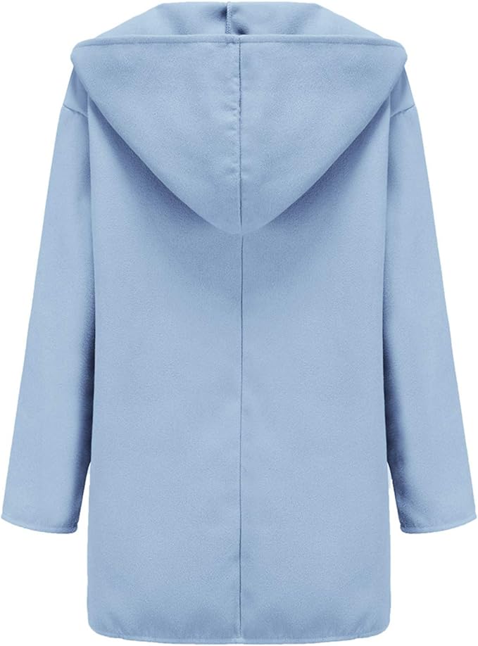 Eliza – Wełniany płaszcz oversize z szerokim kołnierzem damski