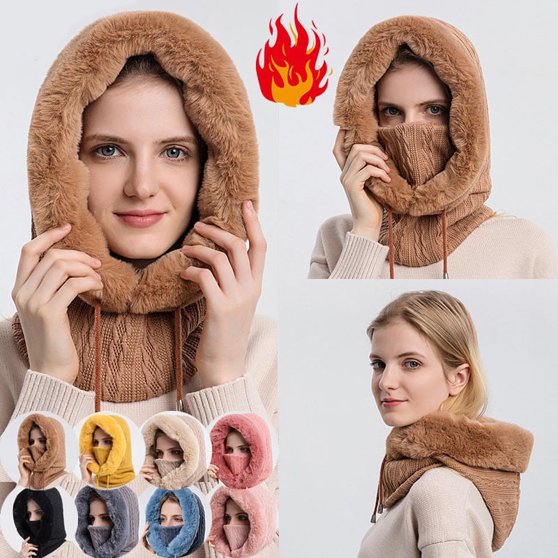 Elena – Knit Hooded Winter Balaclava for Women
