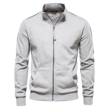 Ethan – Full-Zip Stand Collar Sweatshirt