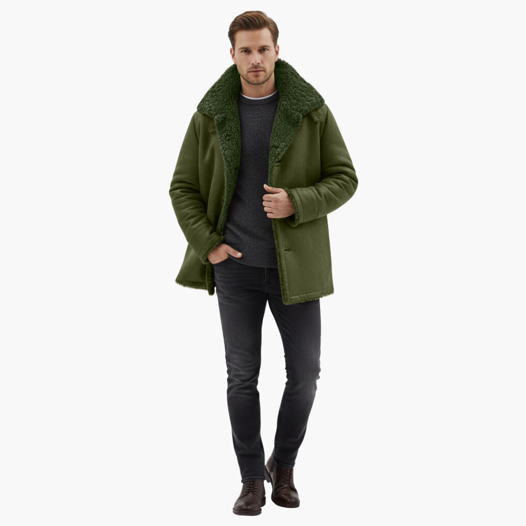 Marcus – Faux Shearling Winter Overcoat