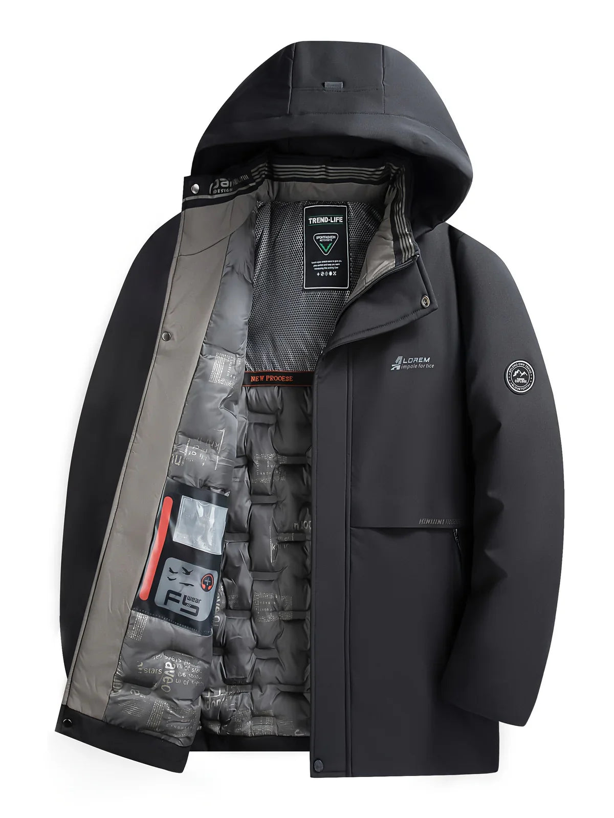 Daniel – Hooded Insulated Tech Coat for Men