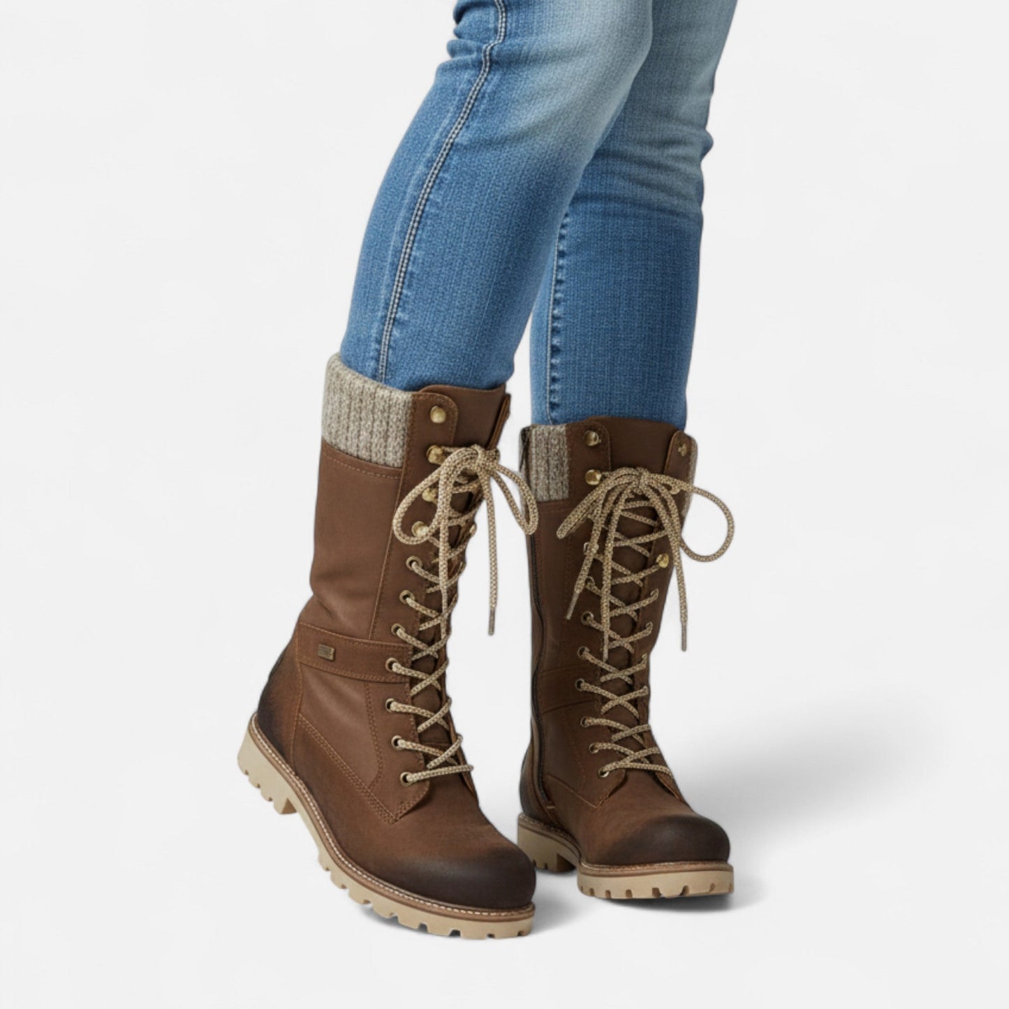 Laura – Lace-Up Mid-Calf Winter Boots Womens