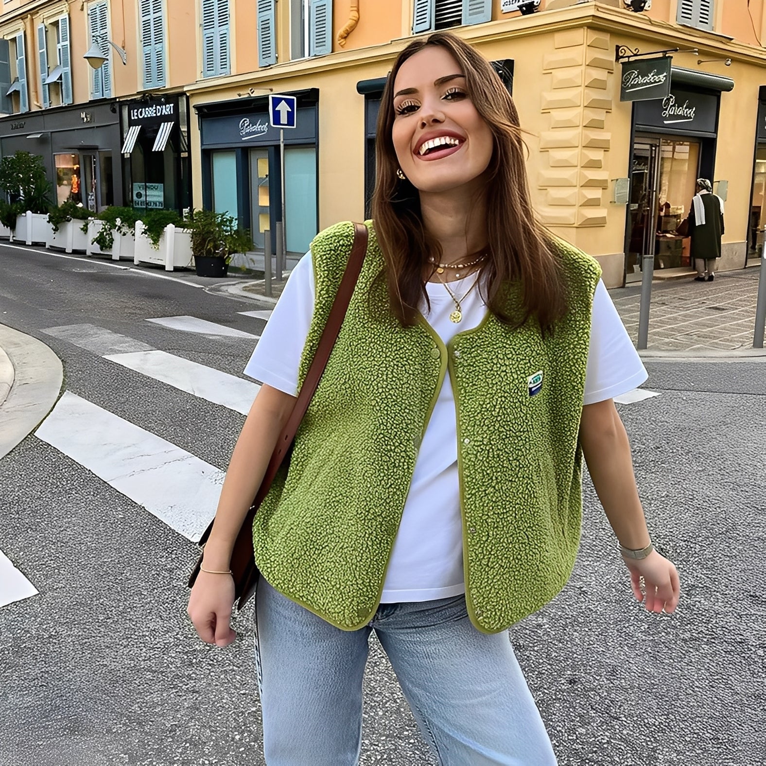 Ewelina – Kamizelka damska polarowa zapinana na guziki