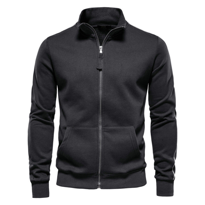 Ethan – Full-Zip Stand Collar Sweatshirt