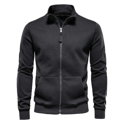 Ethan – Full-Zip Stand Collar Sweatshirt