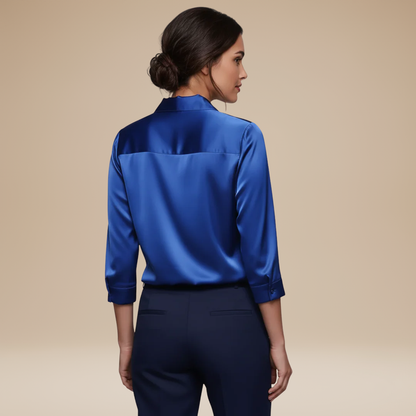 Lydia – Elegant Women's V-Neck Blouse - Image 13