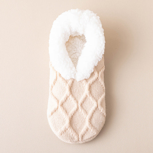 Ruby – Sherpa-Lined Knit Slipper Socks