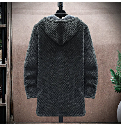 Lukas – Hooded Fleece-Lined Long Jacket