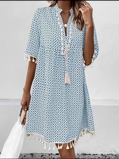 Mira – Letnia sukienka boho z frędzlami