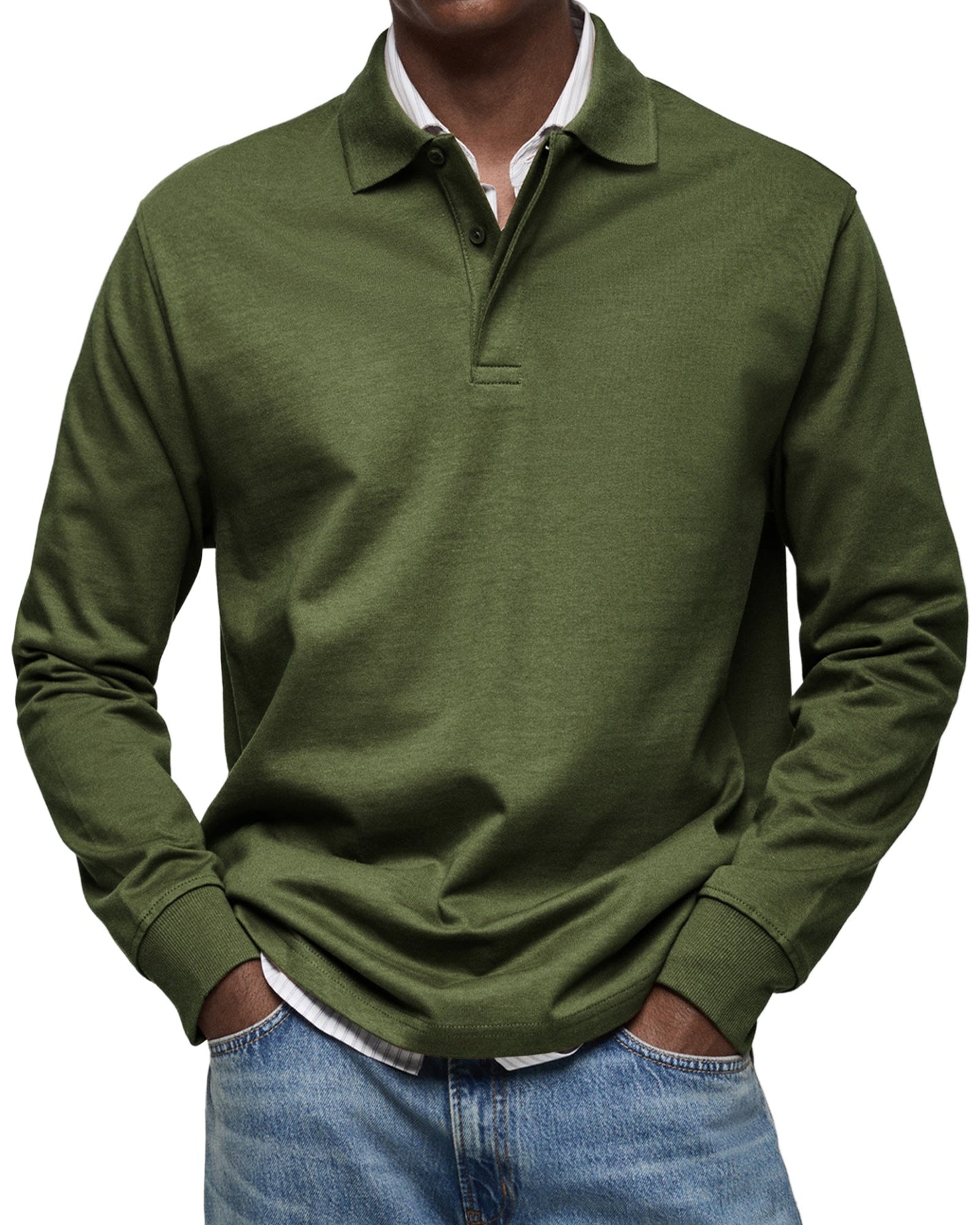 Ethan – Casual Long Sleeve Polo Sweatshirt for Men
