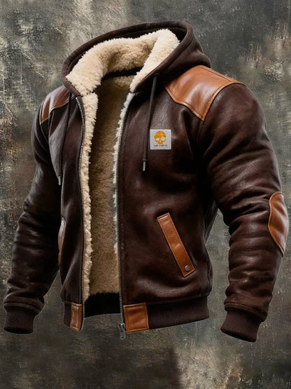 Jack – Shearling-Lined Hooded Men’s Aviator Jacket