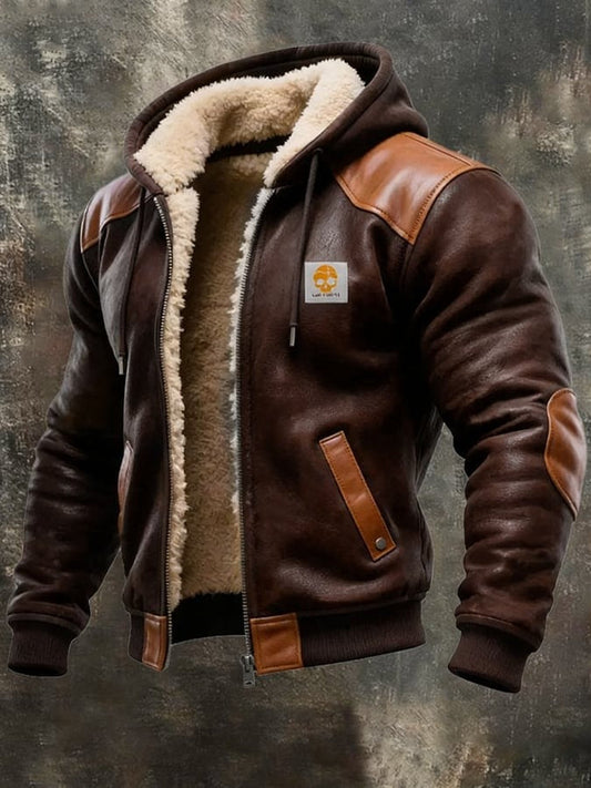Jack – Shearling-Lined Hooded Men’s Aviator Jacket