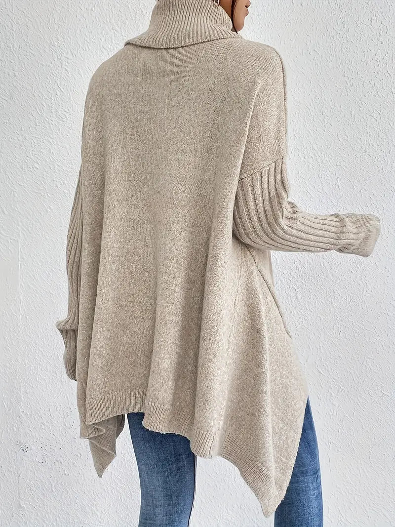 Sienna – Oversized Turtleneck Knit Sweater for Women