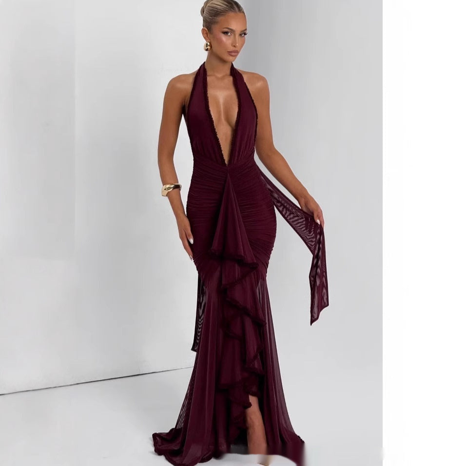 Viviana – Sukienka maxi z głębokim dekoltem