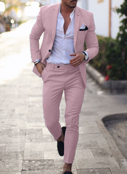 Leon – Garnitur slim fit z marynarką i spodniami
