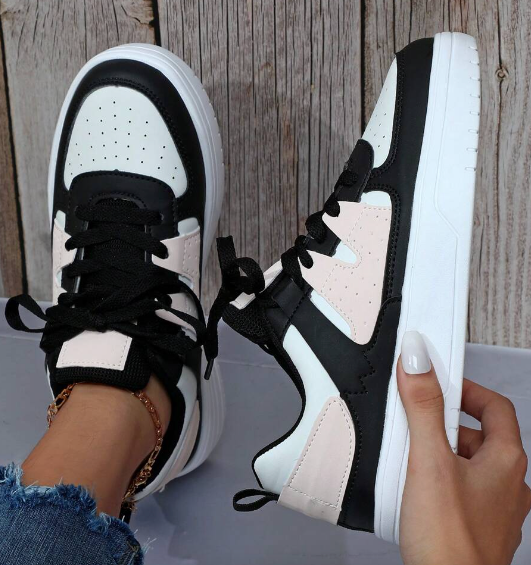 Sophia - Buty damskie sneakersy z kolorowymi wstawkami