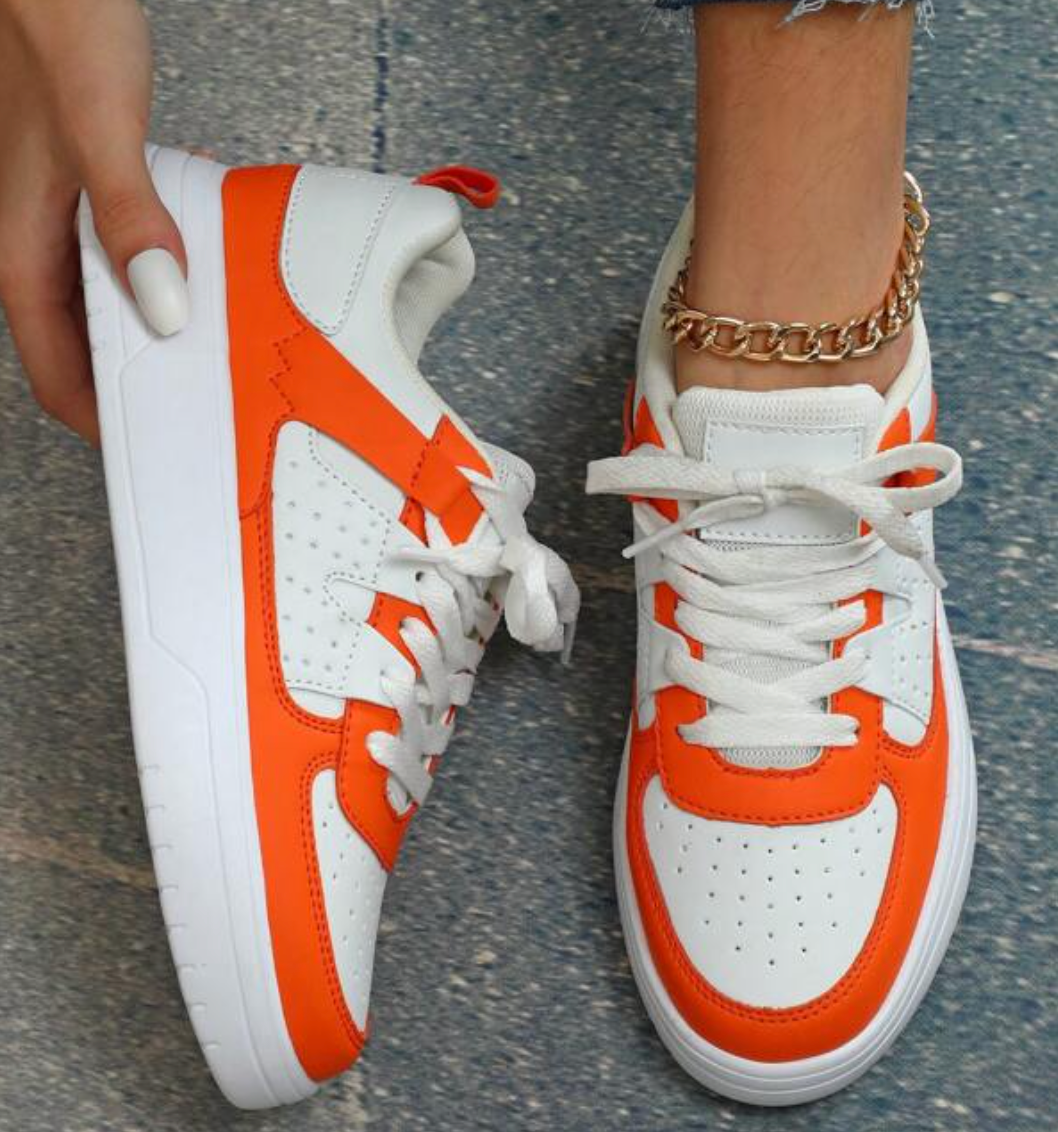 Sophia - Buty damskie sneakersy z kolorowymi wstawkami
