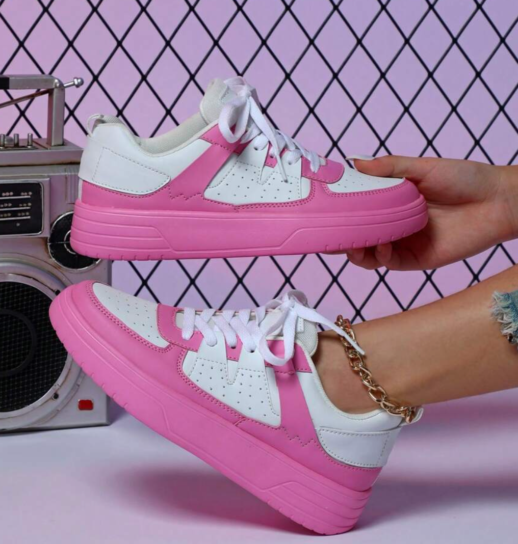 Sophia - Buty damskie sneakersy z kolorowymi wstawkami