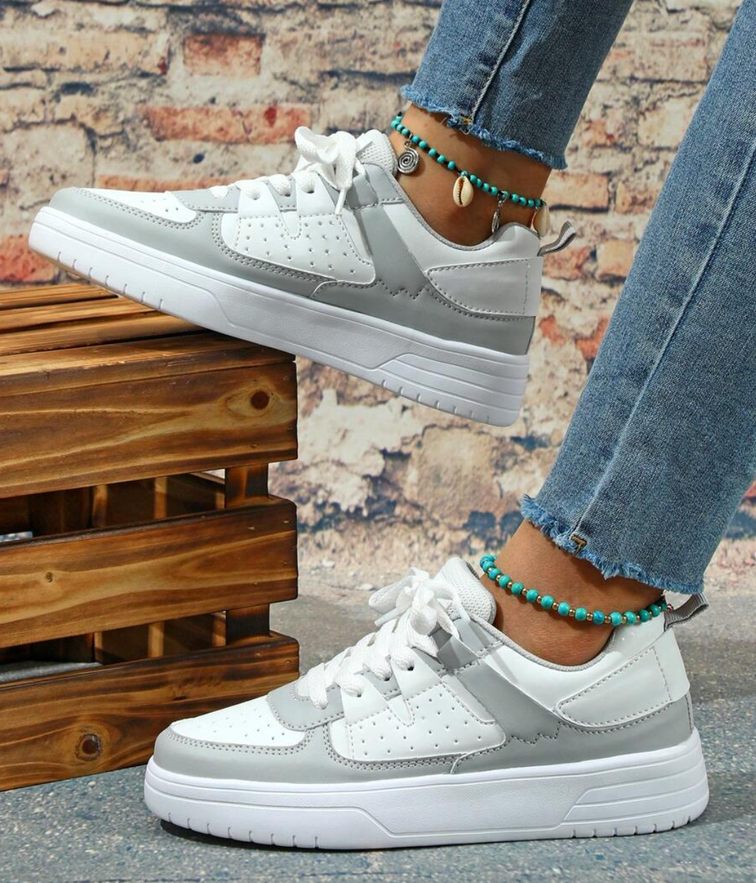 Sophia - Buty damskie sneakersy z kolorowymi wstawkami