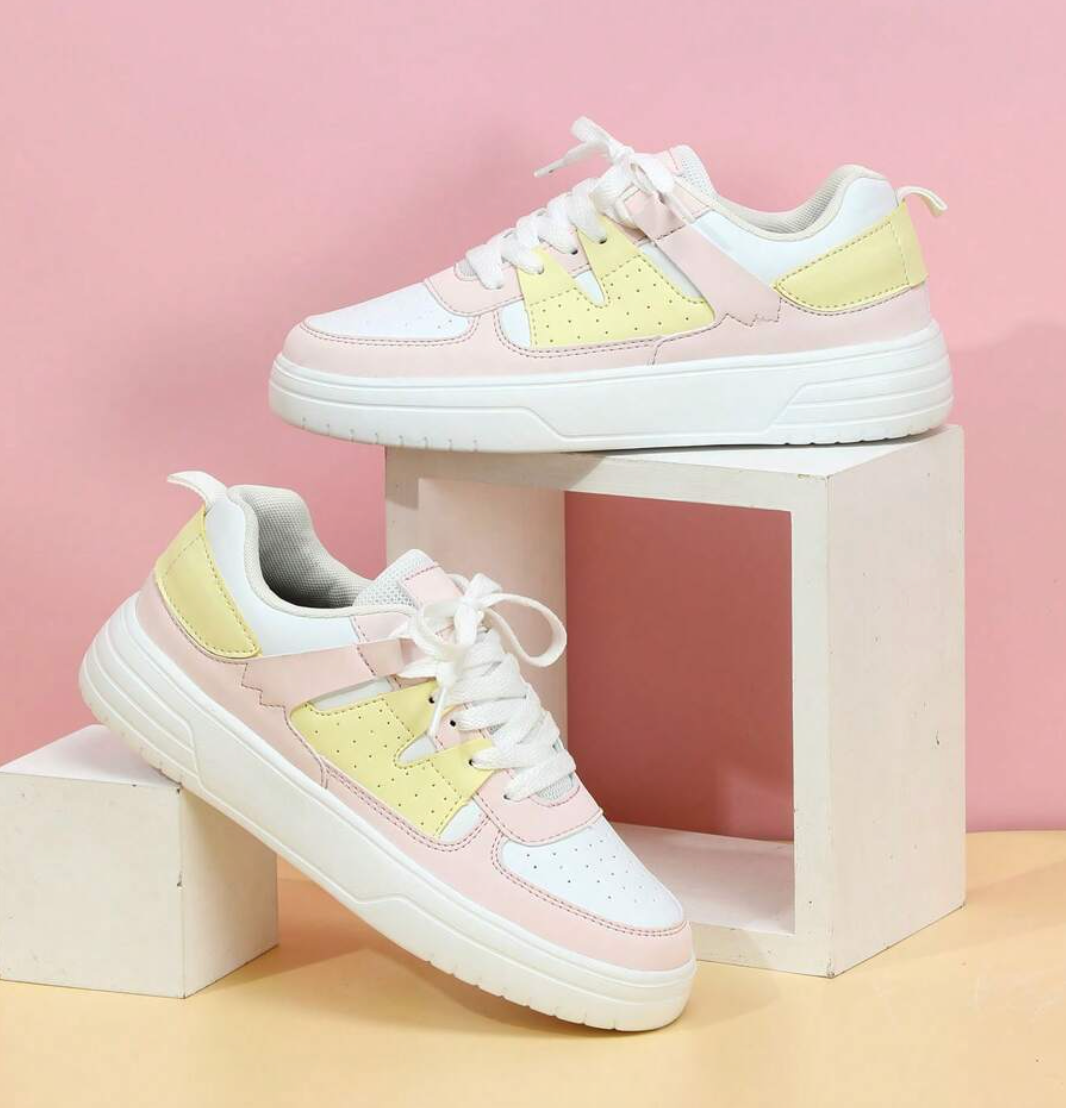 Sophia - Buty damskie sneakersy z kolorowymi wstawkami