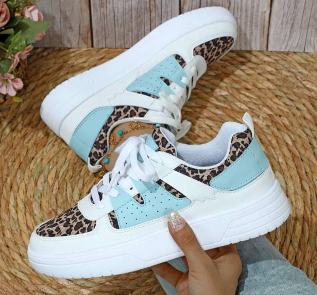 Sophia - Buty damskie sneakersy z kolorowymi wstawkami