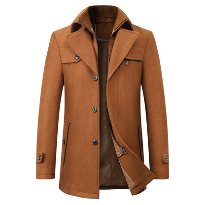 James – Structured Wool-Blend Winter Coat for Men