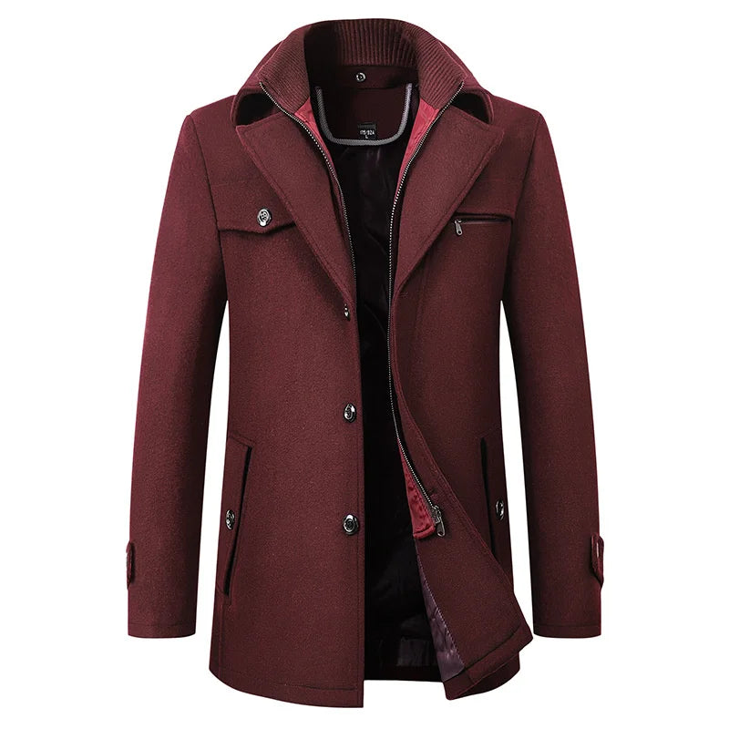 James – Structured Wool-Blend Winter Coat for Men