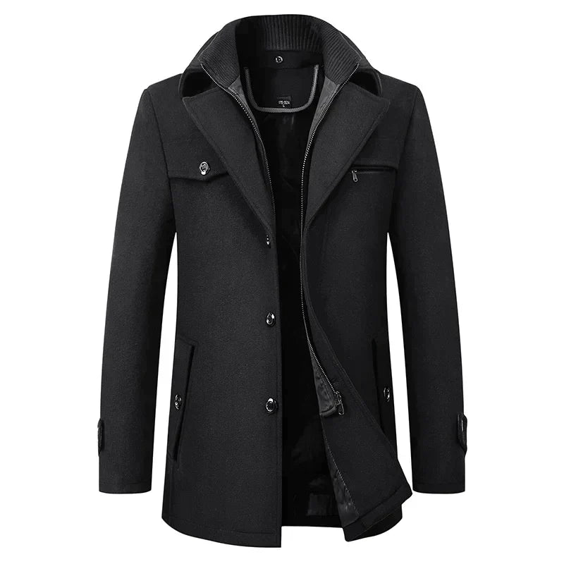 James – Structured Wool-Blend Winter Coat for Men