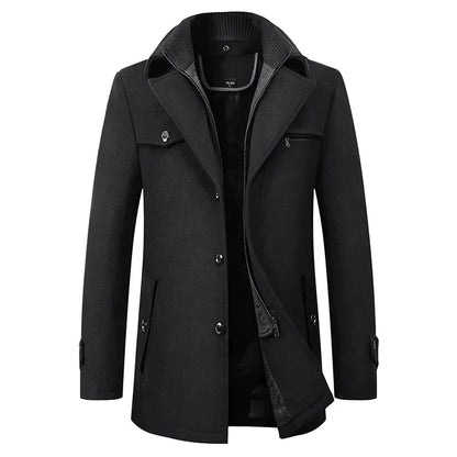 James – Structured Wool-Blend Winter Coat for Men