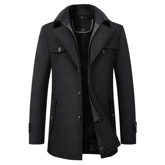 James – Structured Wool-Blend Winter Coat for Men
