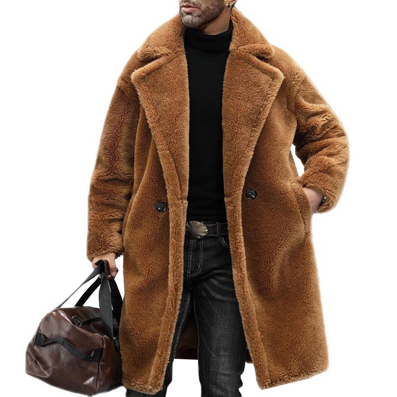 Noah – Longline Faux Fur Winter Coat for Men