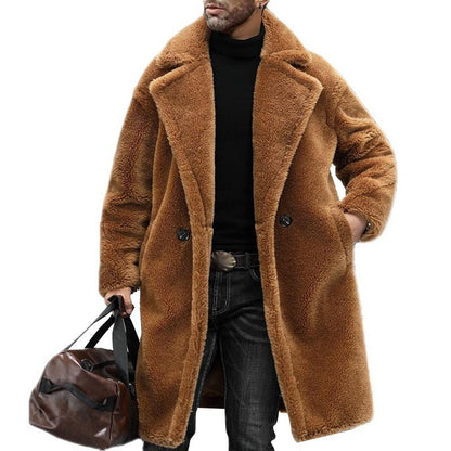 Noah – Longline Faux Fur Winter Coat for Men