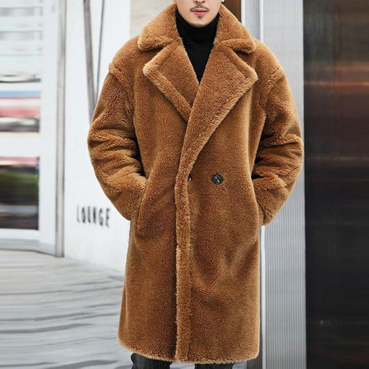 Noah – Longline Faux Fur Winter Coat for Men