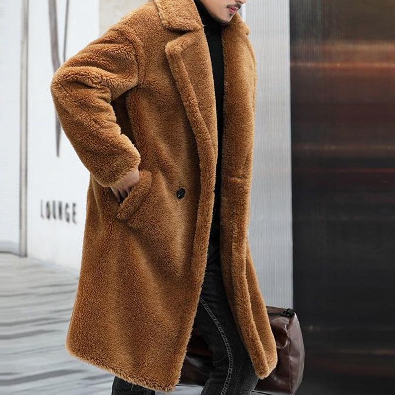 Noah – Longline Faux Fur Winter Coat for Men