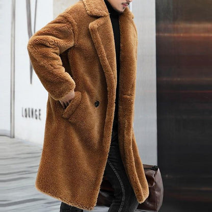 Noah – Longline Faux Fur Winter Coat for Men