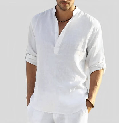 Oliver – Men's Relaxed Fit Linen Shirt - Image 7